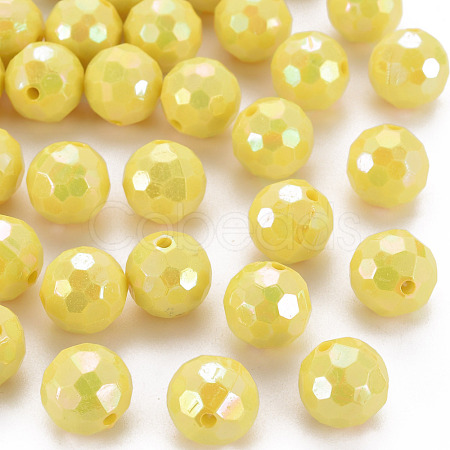 Opaque Acrylic Beads TACR-S154-10F-08-1