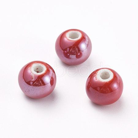 Handmade Porcelain Beads PORC-D001-10mm-15-1