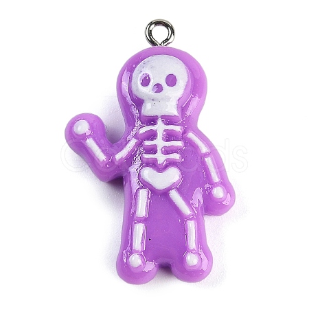 Halloween Theme Resin Pendants RESI-M046-01B-02-1