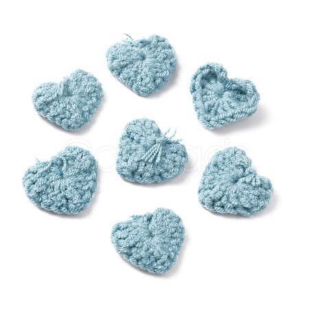 Handicraft Cotton Knitting Heart Ornament Accessories FIND-WH0116-44G-1