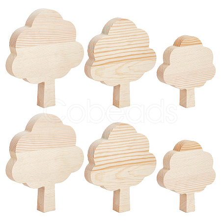 6Pcs 3Styles Wood Cutouts WOOD-WH0131-21B-1