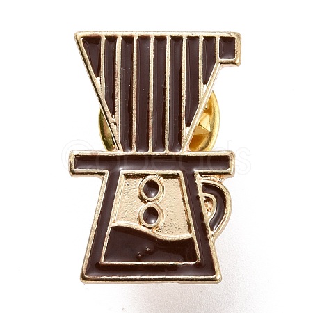 Coffee Maker Enamel Pin JEWB-G012-F02-1