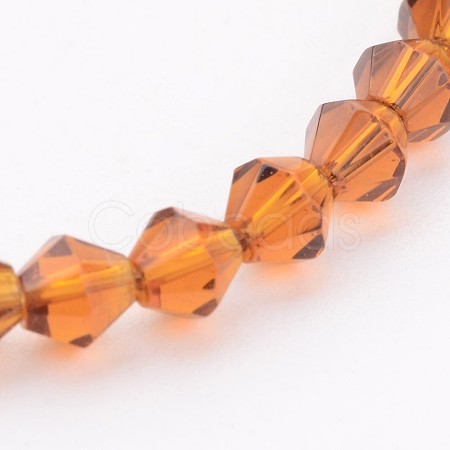Half-Handmade Transparent Glass Beads Strands X-GB4mmC44-1