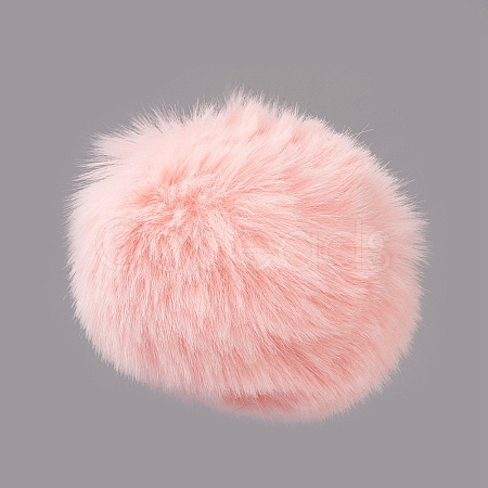 Handmade Faux Rabbit Fur Pom Pom Ball Covered Pendants WOVE-F020-A06-1