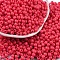 Opaque Acrylic Beads, Round, Crimson, 4x3.5mm, Hole: 1.6mm, about 18000pcs/500g