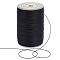 Olycraft Round Waxed Polyester Thread String, Micro Macrame Cord, Twisted Cord, for Leather Sewing Stitching, Black, 0.3~0.4mm, about 174.97 yards(160m)/roll, 1 roll