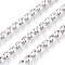 304 Stainless Steel Rhinestone Strass Chains, with Spool, Rhinestone Cup Chains, Unwelded, Stainless Steel Color, 4x4x4mm, about 32.8 Feet(10m)/roll