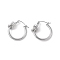 Non-Tarnish 304 Stainless Steel Earrings, for Women, Knot, Stainless Steel Color, 23.4x6.4mm