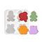 Christmas Theme DIY Candle Silicone Molds, for Scented Candles Making, White, 112x110x21mm