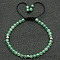 Adjustable Natural Green Aventurine Braided Beaded Bracelets for Women, 