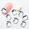 Flat Back Glass Rhinestone Cabochons, Nail Art Decoration Accessories, Faceted, Rectangle Octagon, Crystal, 8x6mm, 10pcs/bag