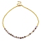 Natural Amethyst Beaded Necklaces, Brass Beads Necklaces, Star, 15.55~15.94 inch(39.4~40.5cm)