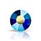 Preciosa&reg Crystal Hotfix Flatback Stones, Czech Crystal, Round(438 11 612 Chaton Rose VIVA 12 &reg), 30240 200 Cobalt Blue AB, SS6(1.9~2.1mm)