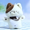 Cute Cloth Plush Cat Pendant Decorations, for Keychain, Purse, Backpack Ornament, Coconut Brown, 120mm