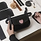 DIY Imitation Leather Heart Crossbody Lady Bag Making Kits, Handmade Shoulder Bags Sets for Beginners, Black, Finish Product: 130x190x70mm