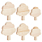 6Pcs 3Styles Wood Cutouts, Tree, 10~15x9~13.5x1.8~1.85cm, 2pcs/style