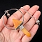 Natural Topaz Jade Dowsing Pendulum Big Pendants, Undyed, with Platinum Plated Meatl Findings, Cone Charm, 320mm