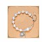 Fashionable Plastic imitation Pearl & Alloy Cross Charm Bracelets for Women