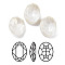 K9 Glass Rhinestone Cabochons, Point Back & Back Plated, Faceted, Oval, Crystal, 10x8x4mm