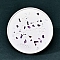 Twelve Constellations Plaster Coaster, with Amethyst Clips, Flat Round, Pisces, 100mm