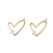 Glass Clear Rhinestone Pendants, with Brass Findings, Heart, Real 18K Gold Plated, 19x17x3mm, Hole: 1.4mm