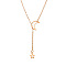 Alloy Cable Chain Moon & Star Lariat Necklaces for Women, Golden, 21.65 inch(55cm)