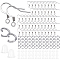 SOFPLATE 300Pcs 304 Stainless Steel French Earring Hooks, Flat Earring Hooks, Ear Wire, with 300Pcs Jump Rings and 300Pcs Plastic Ear Nuts, Stainless Steel Color, 14x17x2mm, Hole: 2mm, 21 Gauge, Pin: 0.7mm