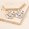 Irregular Shape Stainless Steel Stud Earrings, Platinum