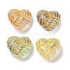 UV Plating Rainbow Iridescent Acrylic Beads OACR-O008-04-1