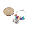 Fish Alloy Wine Glass Charms AJEW-JO00225-5