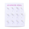 Plastic Imitation Pearl Stud Earrings STAS-D0001-03-P-B-3