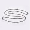 304 Stainless Steel Cable Chain Necklaces NJEW-L443-04P-2
