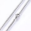 Tarnish Resistant 304 Stainless Steel Cable Chain Necklaces NJEW-P226-02P-01-2