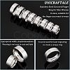 DICOSMETIC 16Pcs 8 Size 316 Stainless Steel Grooved Finger Ring for Men Women RJEW-DC0001-09A-4