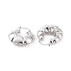 Brass Croissant Thick Hoop Earrings for Women EJEW-F303-06P-2