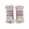 925 Sterling Silver with Rhinestone Screw Clasps STER-B005-39A-P-1