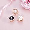 3Pcs 3 Style Natural Pearl Scarf Clip Buckles Rings JX552A-02-1