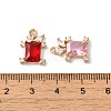 Brass Micro Pave Cubic Zirconia Pendants KK-C062-006G-3