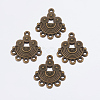 Alloy Rhinestone Connector Settings EA10681Y-AB-1