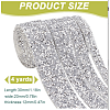 GOMAKERER 4 Yards 4 Styles Glitter Resin Hotfix Rhinestone(Hot Melt Adhesive On The Back) DIY-GO0001-99-2