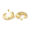 Rack Plating Brass Round Stud Earrings EJEW-Z019-10G-2