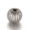 Round 304 Stainless Steel Corrugated Beads STAS-I050-01-12mm-1