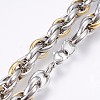 Men's 304 Stainless Steel Rope Chain Necklaces NJEW-P218-12-2