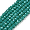 Opaque Solid Color Glass Beads Strands EGLA-T021-02C-1