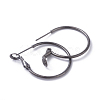 Brass Hoop Earrings KK-I665-26B-B-2