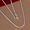 Simple Silver Color Plated Brass Snake Chain Necklaces For Men NJEW-BB12736-24-2