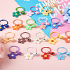 Biyun 17Pcs 17 Colors Soft Rubber Pendant Keychains KEYC-BY0001-03-19