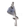 Natural Blue Spot Jasper Pendants G-B027-03C-2