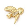 Rack Plating Brass Micro Pave Cubic Zirconia Pendants KK-E072-09G-3