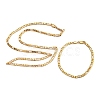 Brass Figaro Chain Bracelets & Necklaces for Women NJEW-U011-11G-1